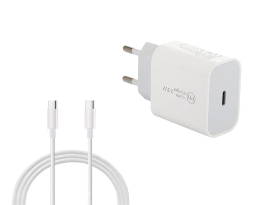 Laddare 20W med USB-kabel eller PD-kabel (Lightning)