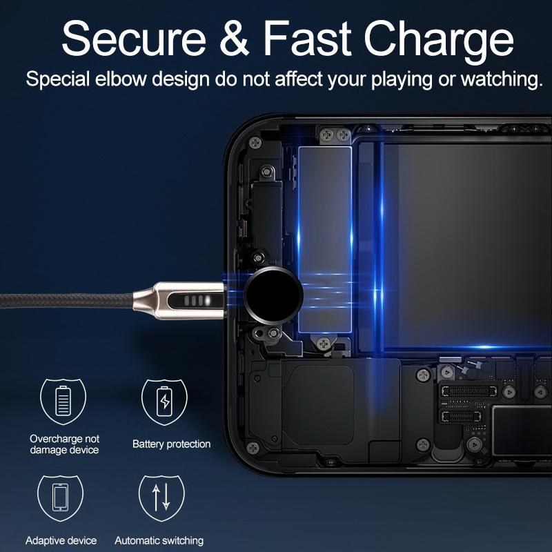 ROCK Laddningskabel med LED-indikator – USB-C