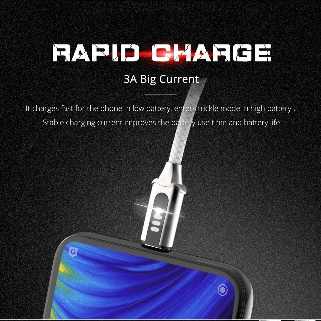 ROCK Laddningskabel med LED-indikator – USB-C