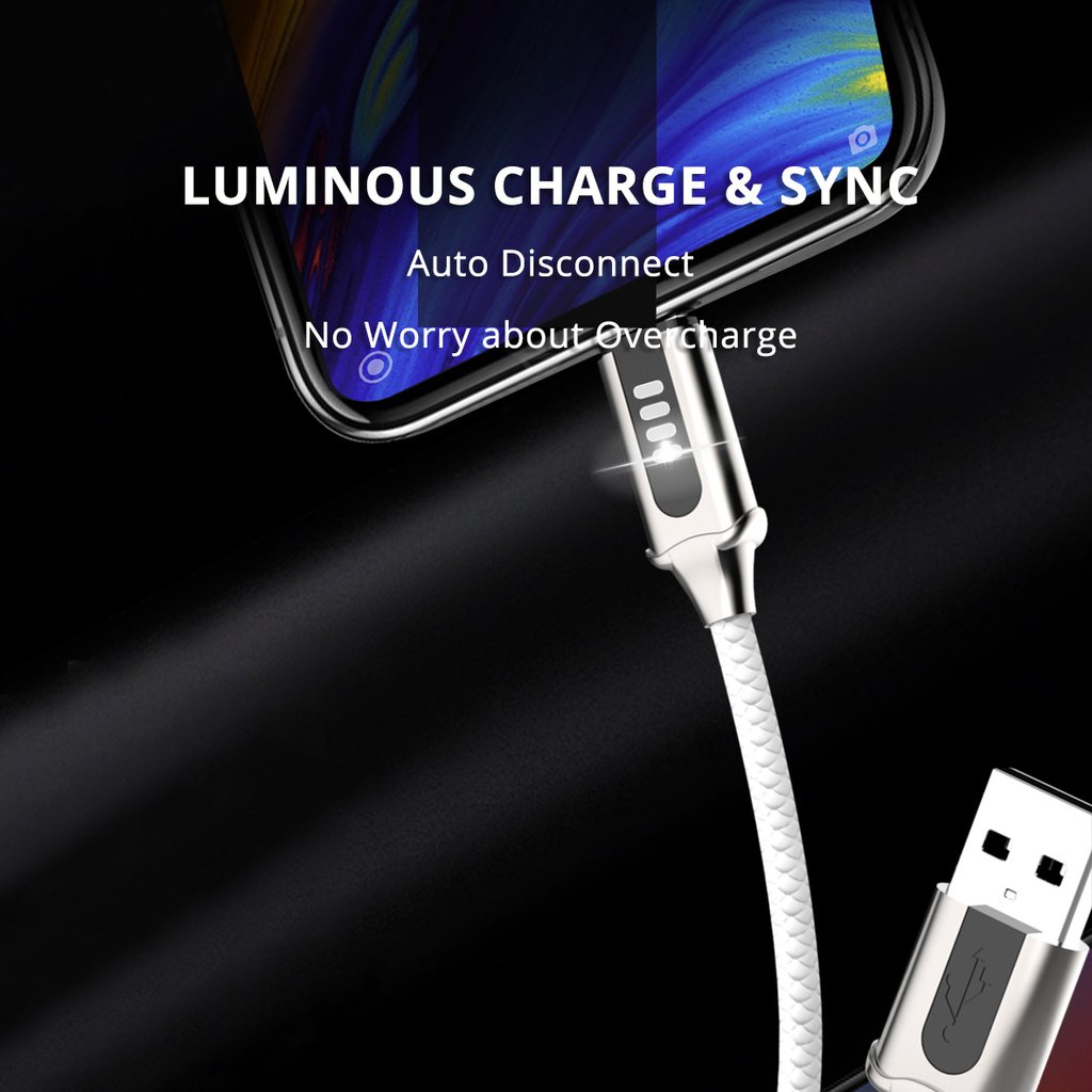 ROCK Laddningskabel med LED-indikator – USB-C