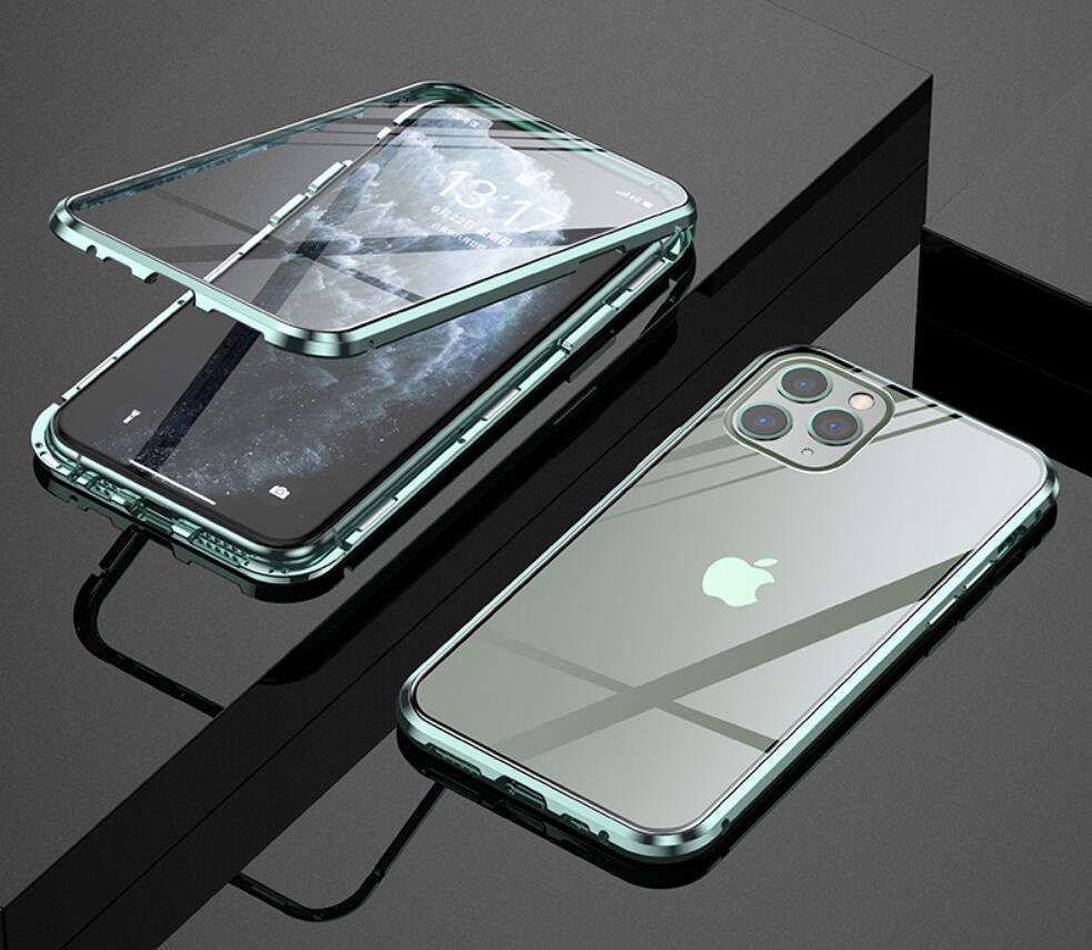 Magnetiskt fodral dubbelsidigt härdat glas for Iphone 12 Pro Max