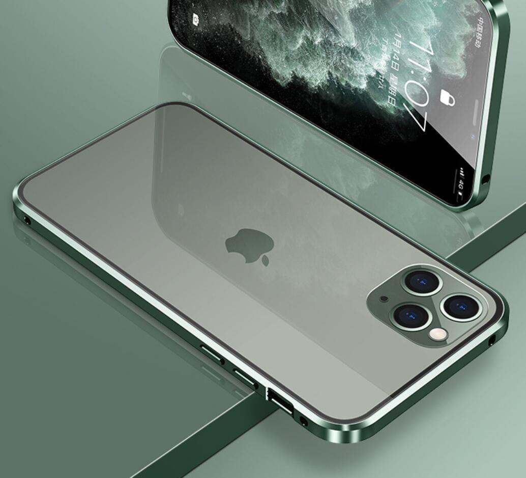 Magnetiskt fodral dubbelsidigt härdat glas for Iphone XR