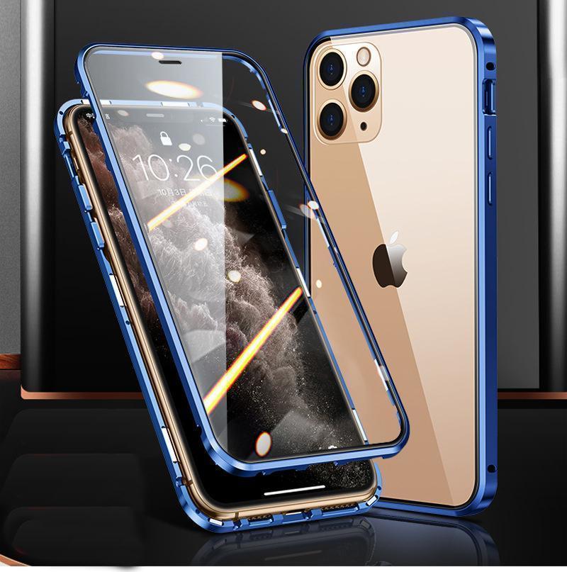 Magnetiskt fodral dubbelsidigt härdat glas for Iphone XR