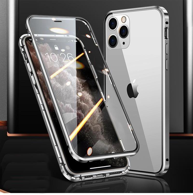 Magnetiskt fodral dubbelsidigt härdat glas for Iphone XR