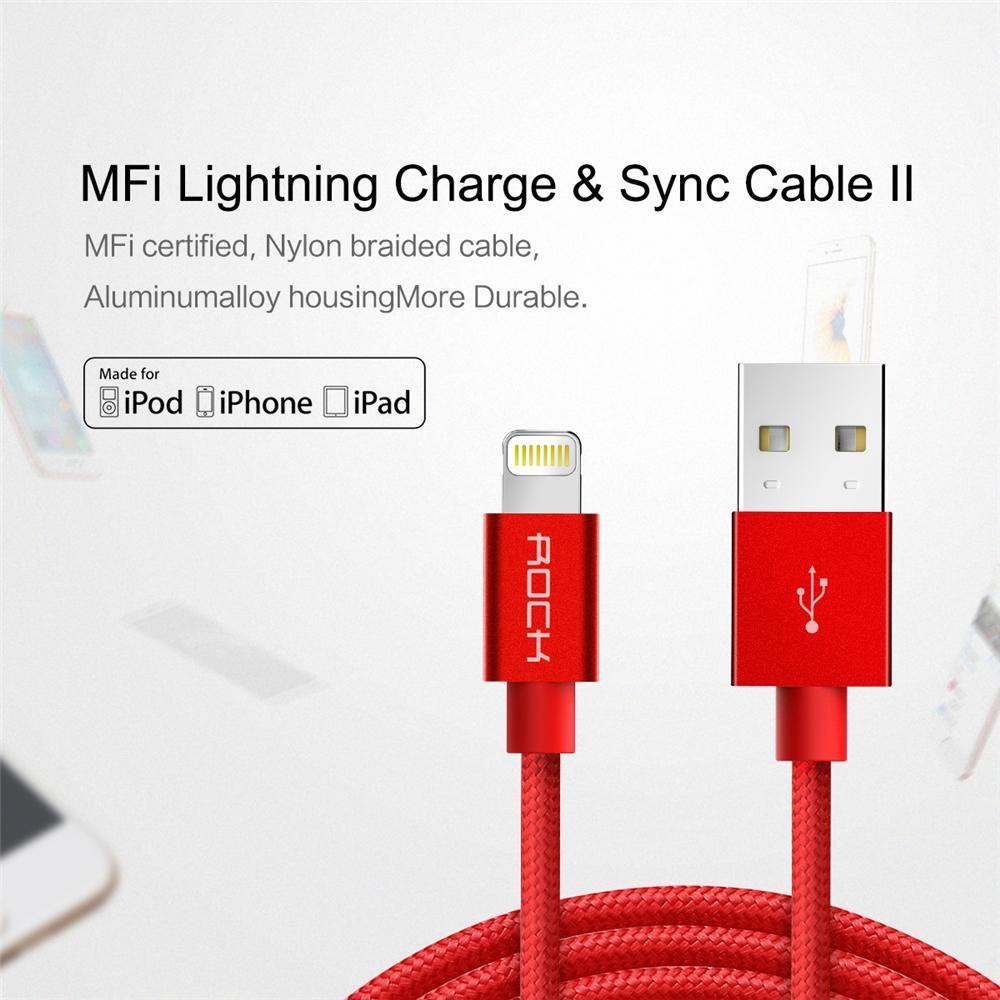 ROCK Charge and Sync Round Lightningkabel II 30cm