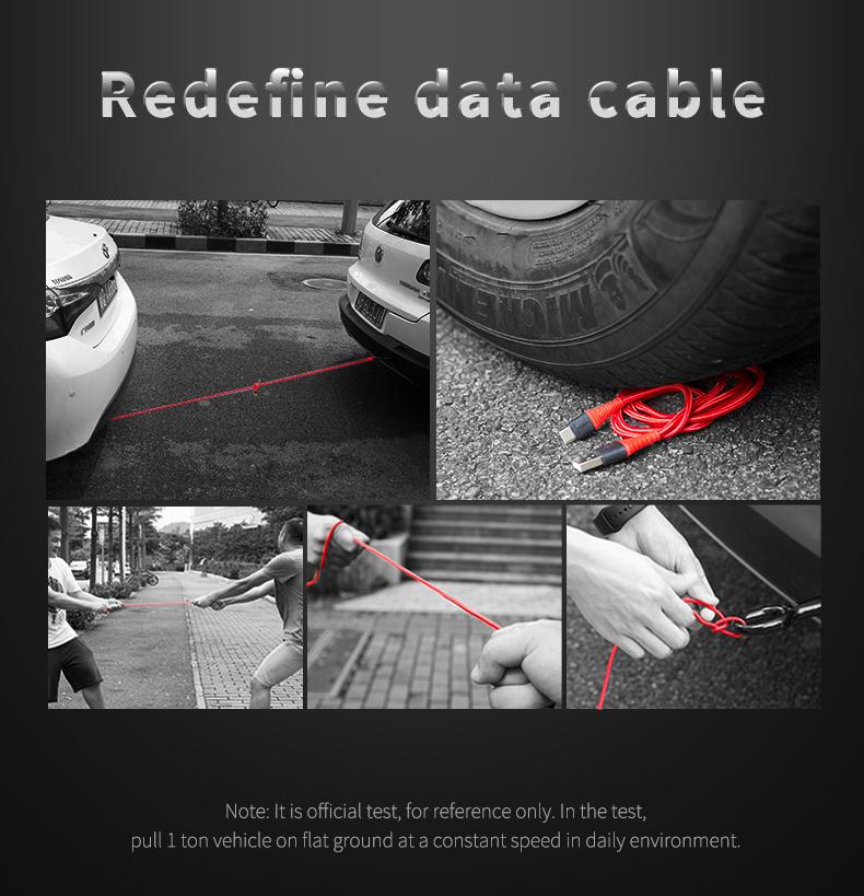 ROCK Hi-Tensile USB-C kabel 1m