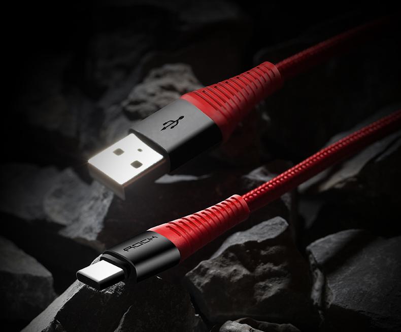 ROCK Hi-Tensile USB-C kabel 1m