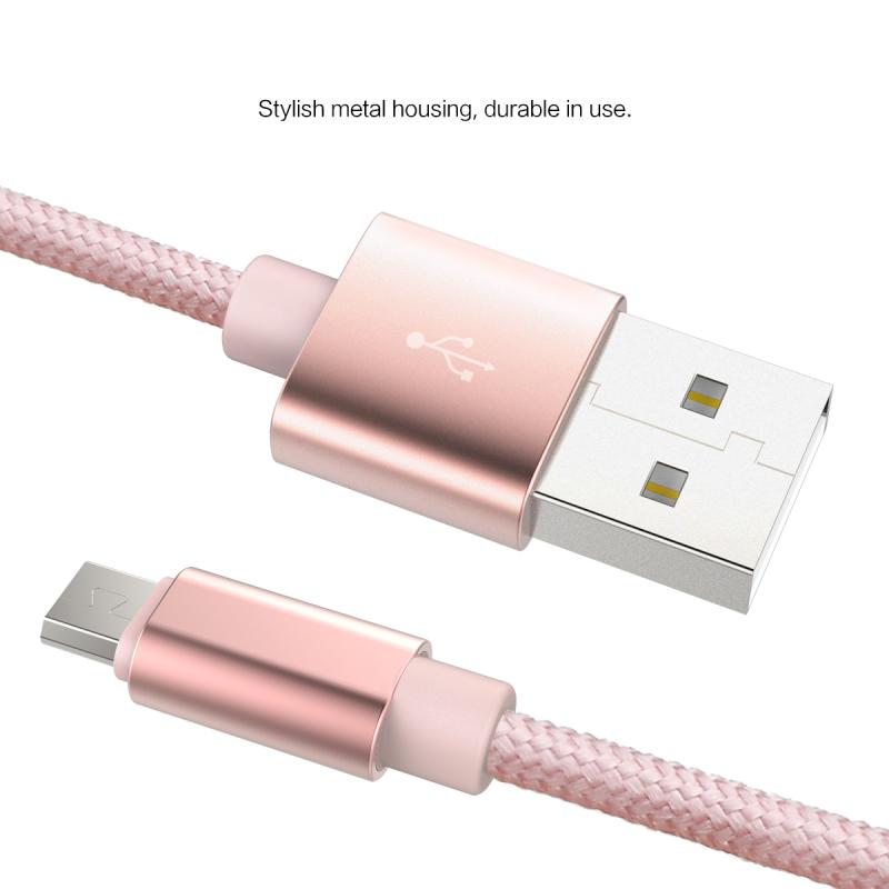 ROCK Nylon Micro-USB kabel 1m