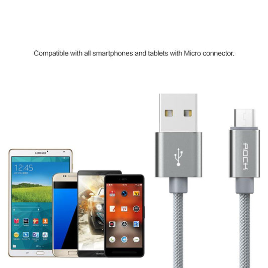 ROCK Nylon Micro-USB kabel 1m