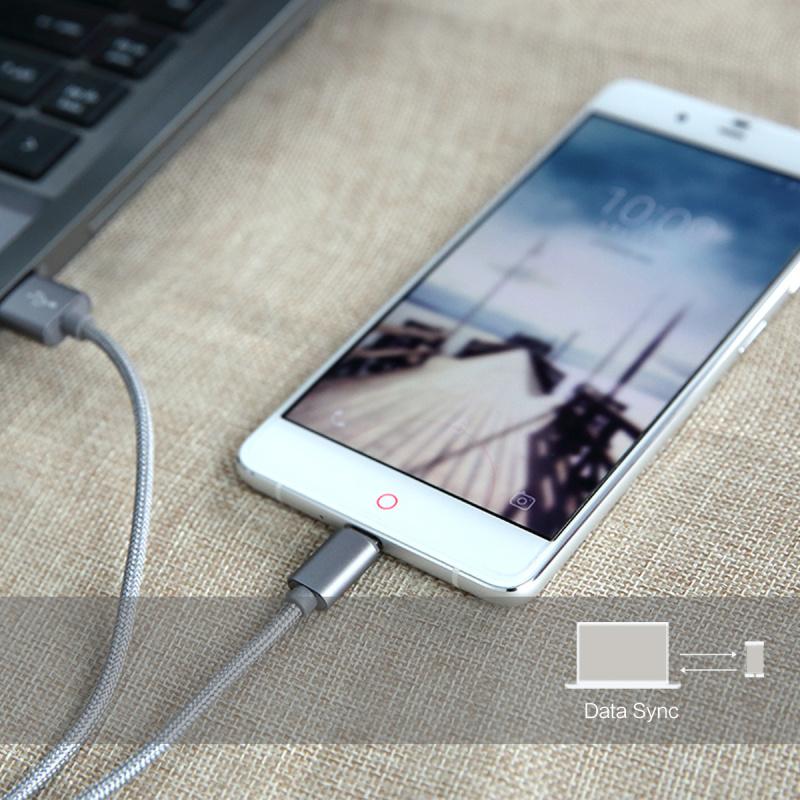ROCK Nylon Micro-USB kabel 1m