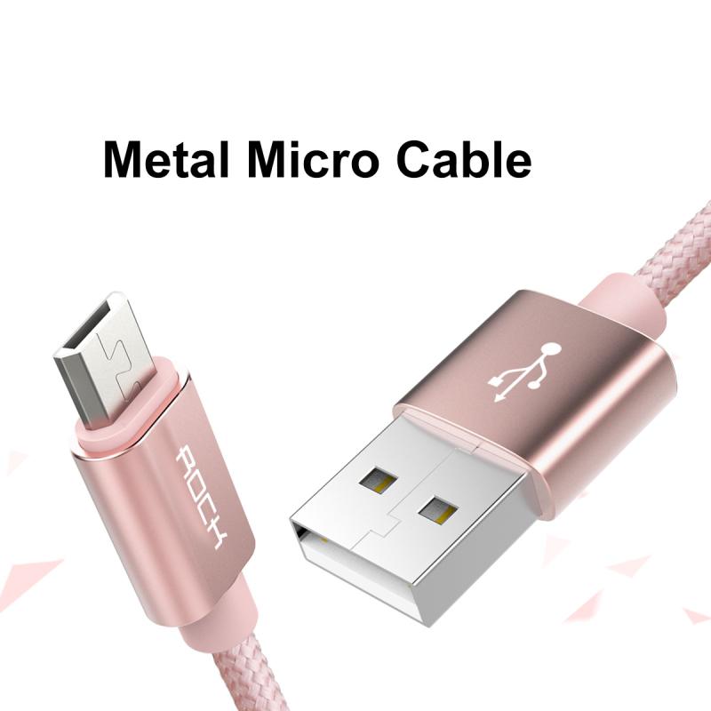 ROCK Nylon Micro-USB kabel 1m