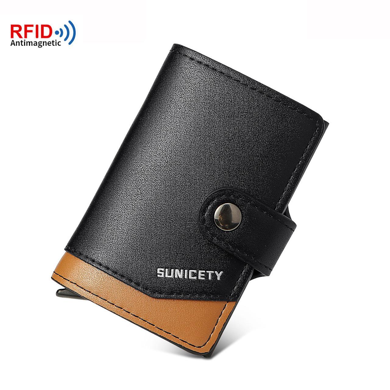 SUNICETY RFID-Säker Plånbok i PU-Läder