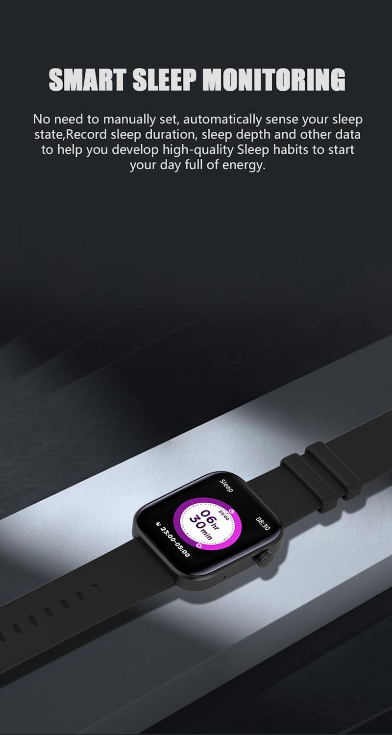Stilfull 1,8-tums Smartwatch med Avancerade Funktioner