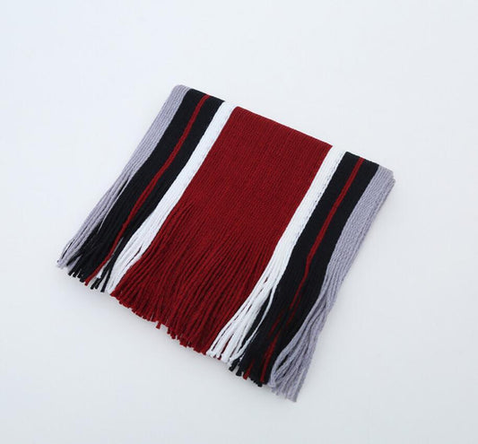 Högkvalitativa randiga halsdukar - fyra färger, behåll värmen