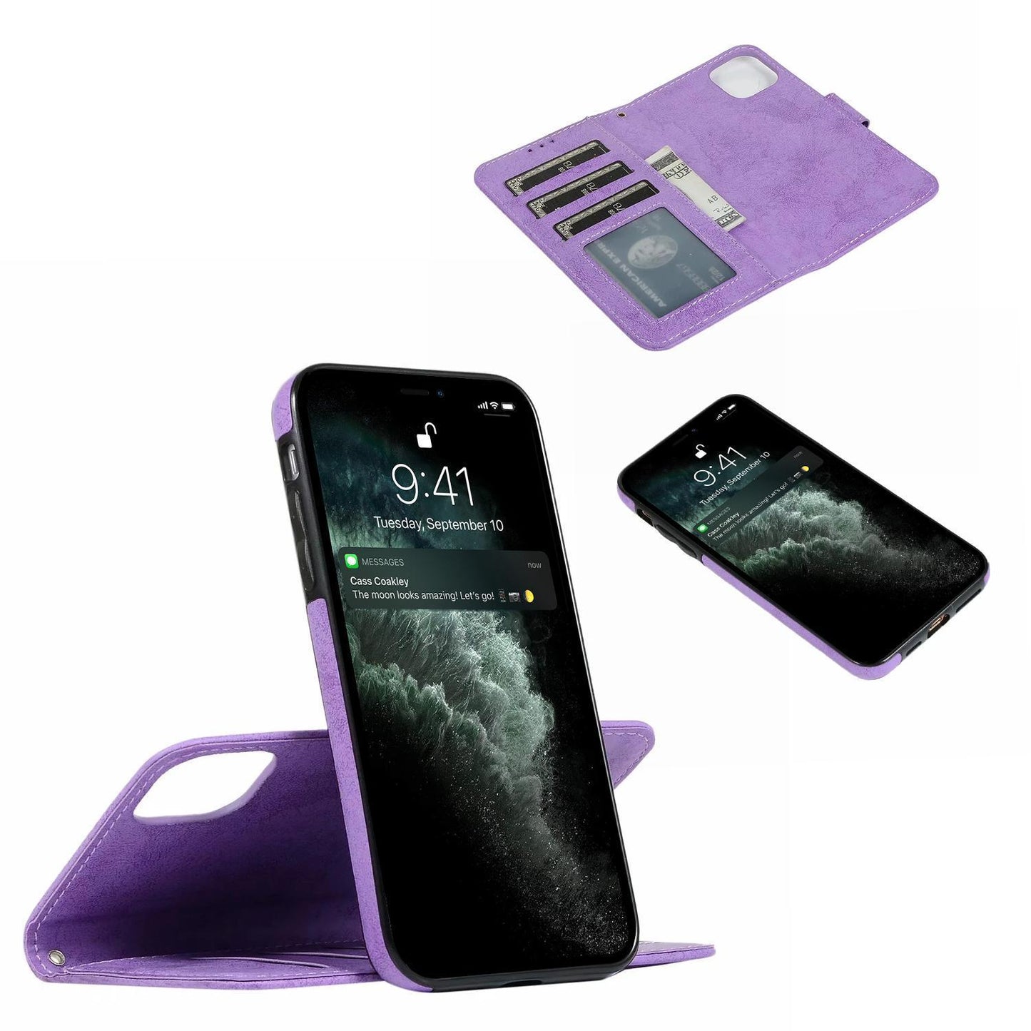Suede magnetfodral för iPhone 11 Pro med magnetlås.