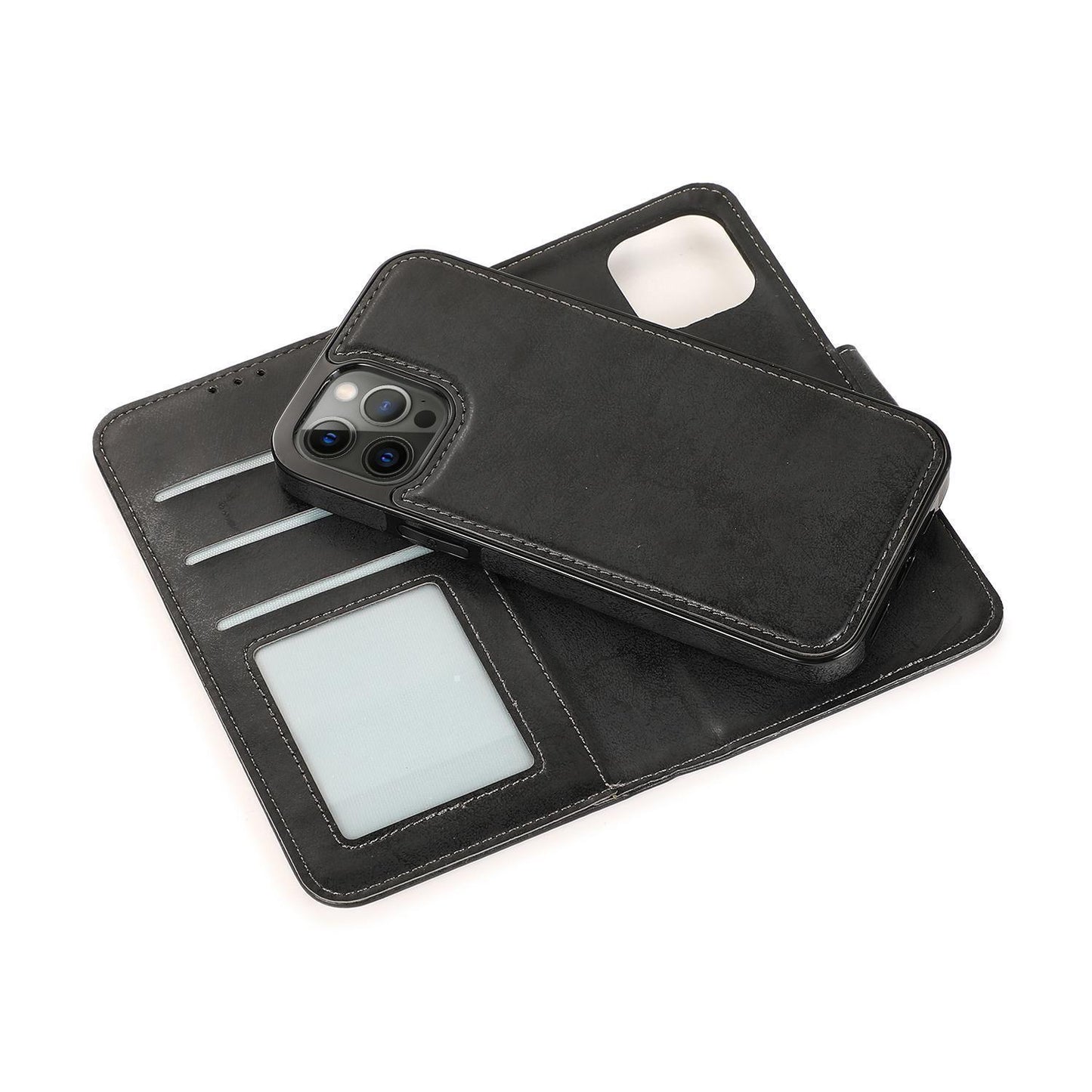 Suede magnetfodral för iPhone 13 Pro Max med magnetlås.