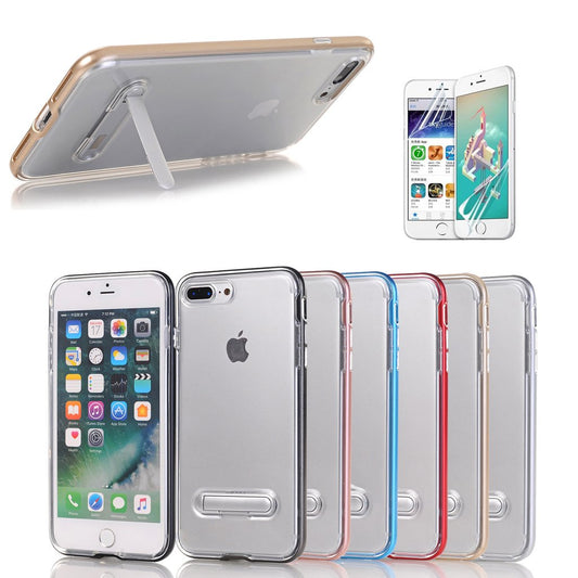 TPU Case med telefonställ + 2st skärmskydd iPhone 7/8