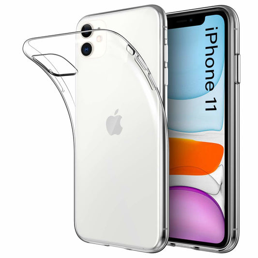Transparent TPU skal + två st skärmskydd till iPhone 11