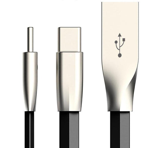 Trasselfri USB-C kabel med zink-kontakt - Anti-break kabel