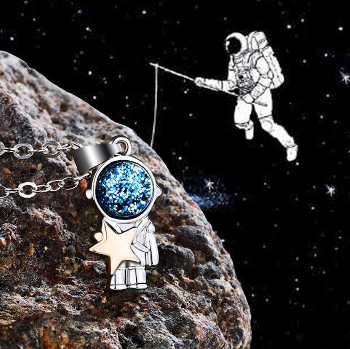 Vänskapshalsband "Astronaut" - Elegant och trendig design
