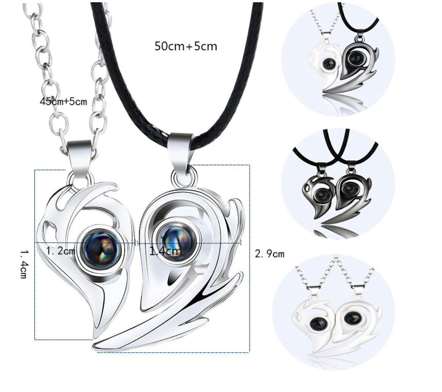 Vänskapshalsband "Eye of the heart" - Elegant och trendig design